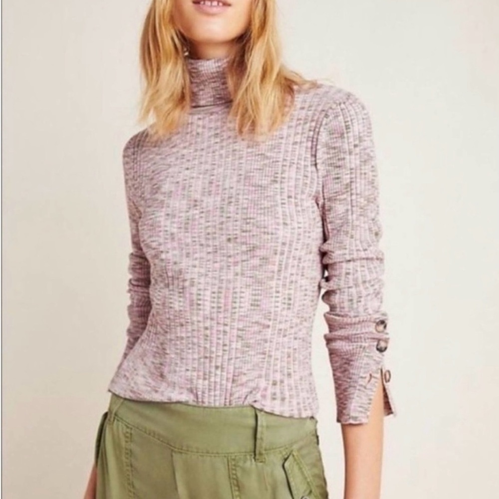 Anthropologie Ribbed Turtleneck Sweater women’s size M